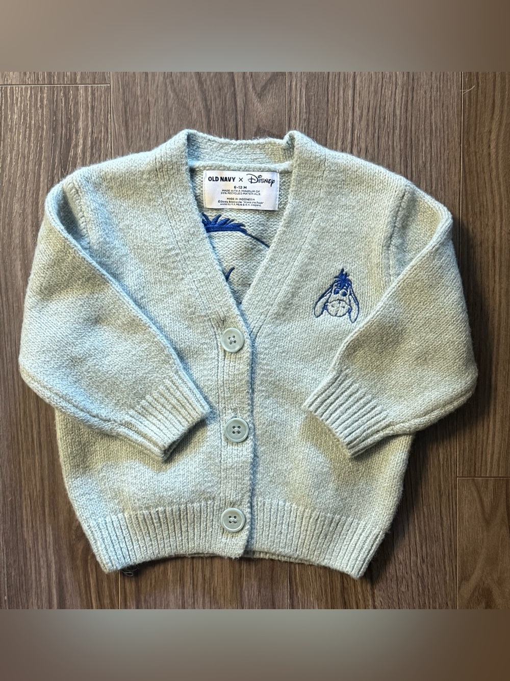 Old Navy Light Blue Eeyore Knit Cardigan